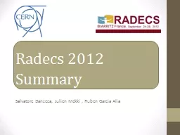 Radecs 2012 Summary
