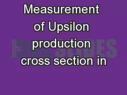 Measurement of Upsilon production cross section in
