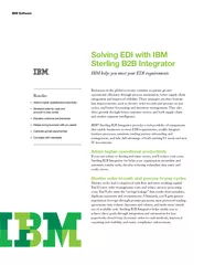 IBM Software Solving EDI with IBM Sterling BB Integrat