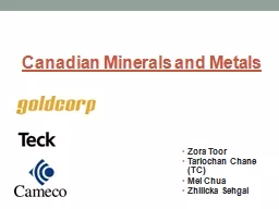 Canadian Minerals and Metals
