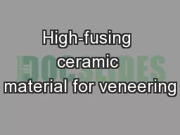 High-fusing ceramic material for veneering