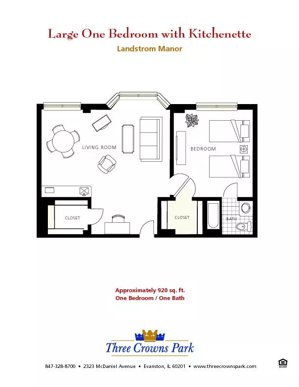 Large One Bedroom with KitchenetteLandstrom Manor