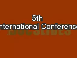 5th International Conference