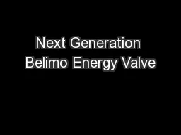 Next Generation Belimo Energy Valve