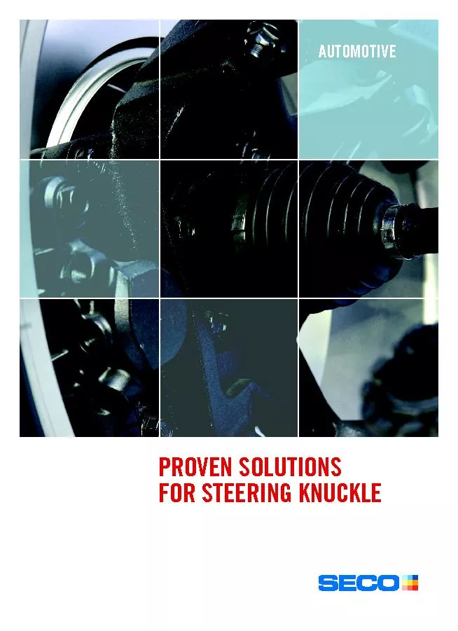 PROVEN FOR STEERING KNUCKLEAUTOMOTIVE