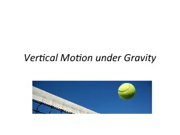 Vertical Motion under Gravity
