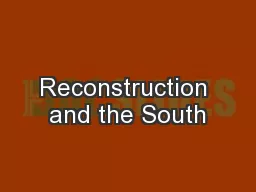 Reconstruction and the South