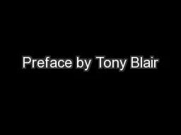 Preface by Tony Blair
