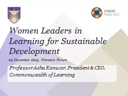 Women Leaders in Learning for Sustainable Development
