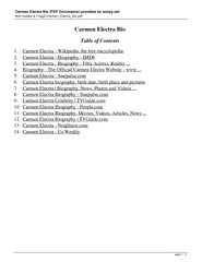 Carmen Electra Bio PDF Documents provides by soopy