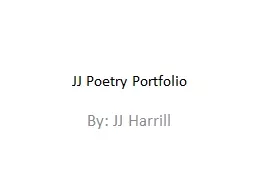 JJ Poetry Portfolio