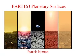 EART163 Planetary Surfaces