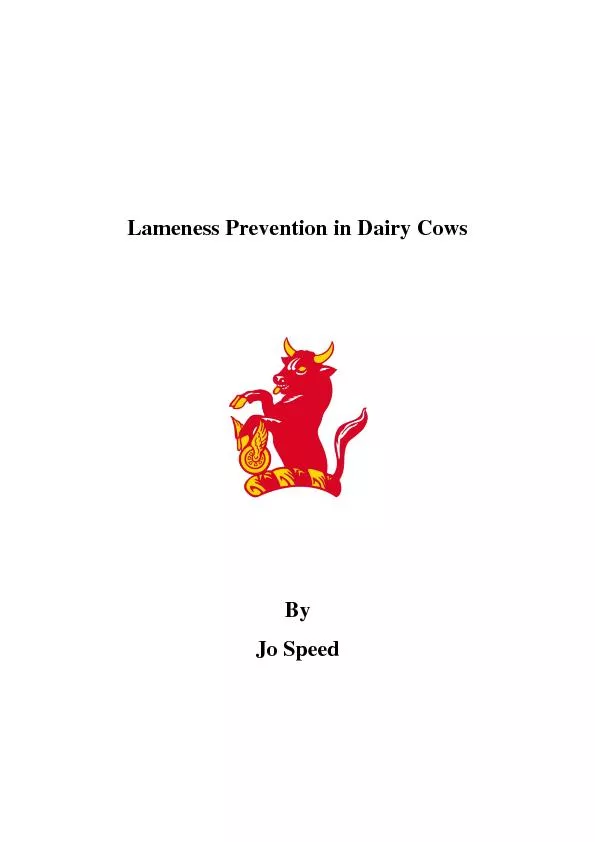 ameness Prevention in Dairy Cows