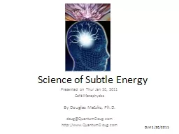 Science of Subtle Energy