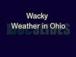 Wacky Weather in Ohio