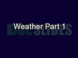 Weather Part 1