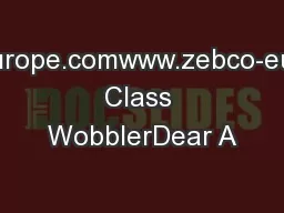 info-uk@zebco-europe.comwww.zebco-europe.comMaster Class WobblerDear A