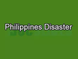 Philippines Disaster