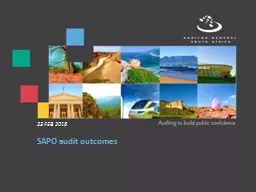 SAPO audit outcomes