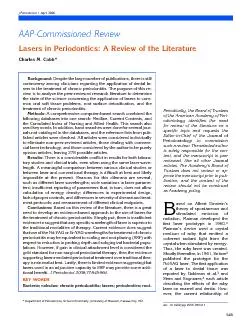 AAP-CommissionedReviewLasersinPeriodontics:AReviewoftheLiteratureCharl