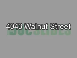 4043 Walnut Street