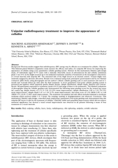 ORIGINAL ARTICLE Unipolar radiofrequency treatment to