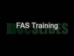 FAS Training
