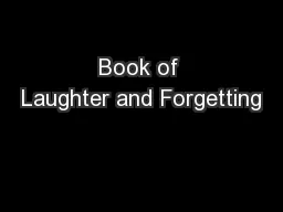 Book of Laughter and Forgetting