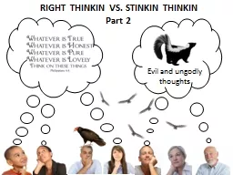 RIGHT THINKIN VS. STINKIN THINKIN