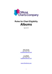 Rules or Chart Eligibility Albums April  Chris Austin