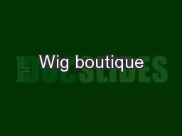 Wig boutique
