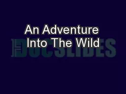 An Adventure Into The Wild