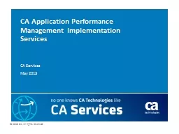 CA  Application Performance Management