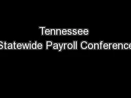 Tennessee Statewide Payroll Conference