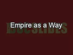 Empire as a Way