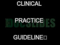 SOGC CLINICAL PRACTICE GUIDELINE\n\r\n\b\r