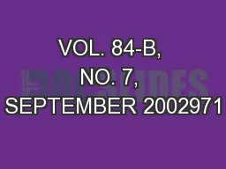 VOL. 84-B, NO. 7, SEPTEMBER 2002971