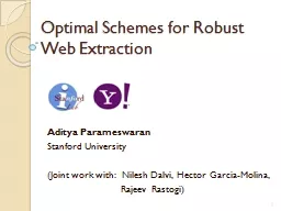 Optimal Schemes for Robust Web Extraction