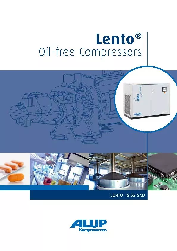LentoOil-free CompressorsLENT 1555 SCD