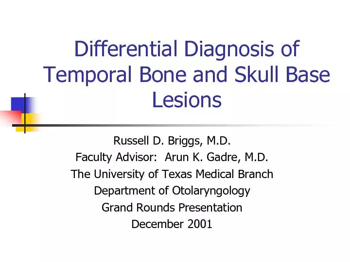 Differential Diagnosis of