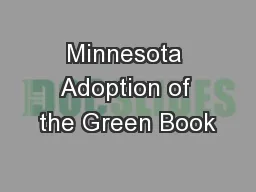 Minnesota Adoption of the Green Book