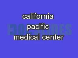 california pacific medical center