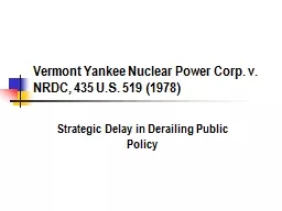 Vermont Yankee Nuclear Power Corp. v. NRDC, 435 U.S. 519 (1