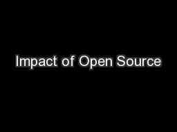 Impact of Open Source