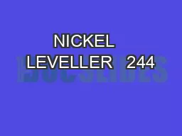 NICKEL   LEVELLER   244
