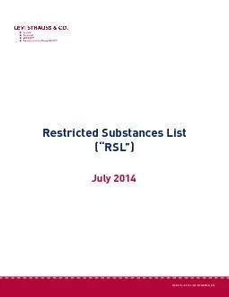 Restricted Substances List