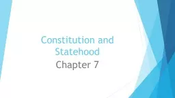 Constitution and Statehood