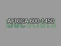 AFRICA 600-1450