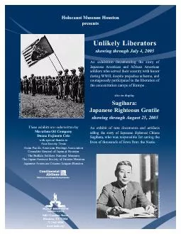 presentsAn exhibition documenting the story ofJapanese American and Af