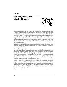 Chapter3:The GPL, LGPL, and Mozilla Licenses